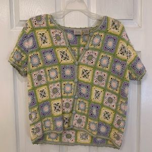 Vintage Granny Square Crochet top